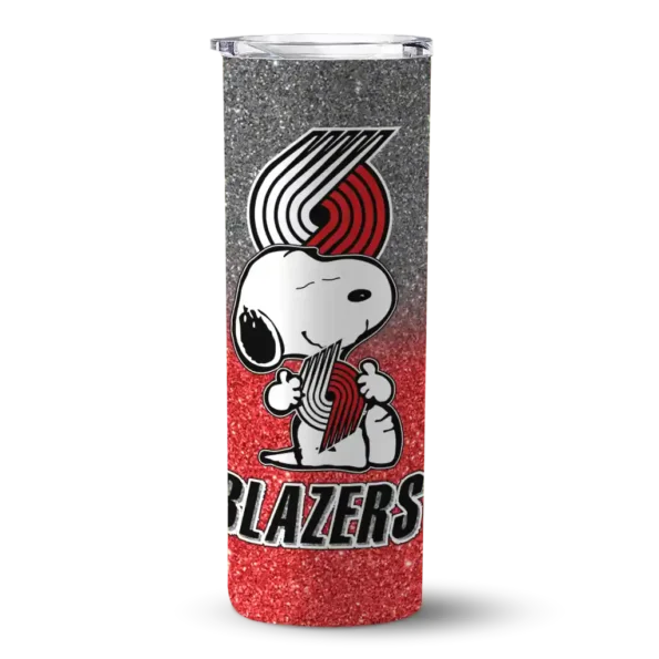custom portland trail blazers snoopy attitude red skinny tumbler best selling 1.webp