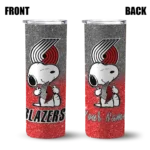 custom portland trail blazers snoopy attitude red skinny tumbler best selling 1.webp