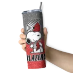 custom portland trail blazers snoopy attitude red skinny tumbler best selling 1.webp
