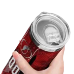 custom portland trail blazers stacked diamond red skinny tumbler best selling 1.webp
