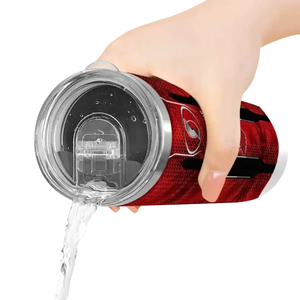 custom portland trail blazers stacked diamond red skinny tumbler latest model.webp