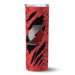 custom portland trail blazers star pop red black skinny tumbler best selling 1.webp