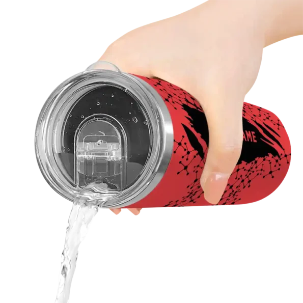 custom portland trail blazers star pop red black skinny tumbler latest model.webp