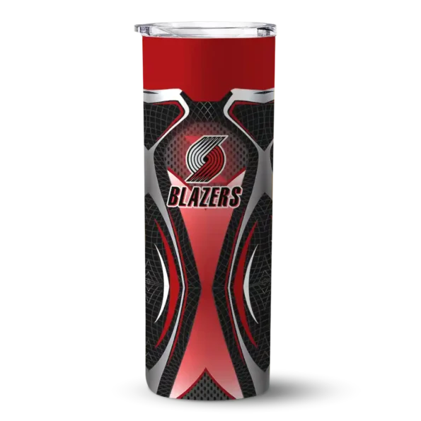 custom portland trail blazers superman emblem red black skinny tumbler best selling 1.webp