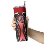 custom portland trail blazers superman emblem red black skinny tumbler best selling 1.webp