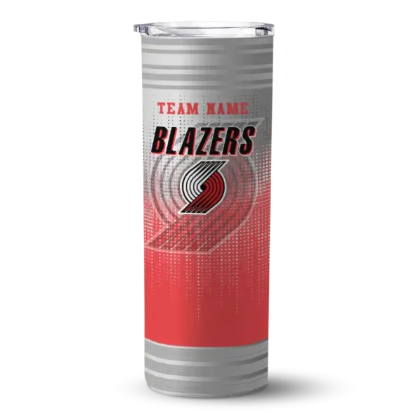 custom portland trail blazers swirl texture red skinny tumbler best selling 1.webp