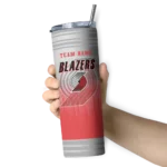custom portland trail blazers swirl texture red skinny tumbler best selling 1.webp