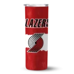 custom portland trail blazers torn band red white skinny tumbler best selling.webp