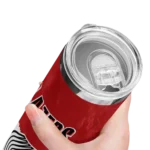 custom portland trail blazers torn band red white skinny tumbler best selling.webp