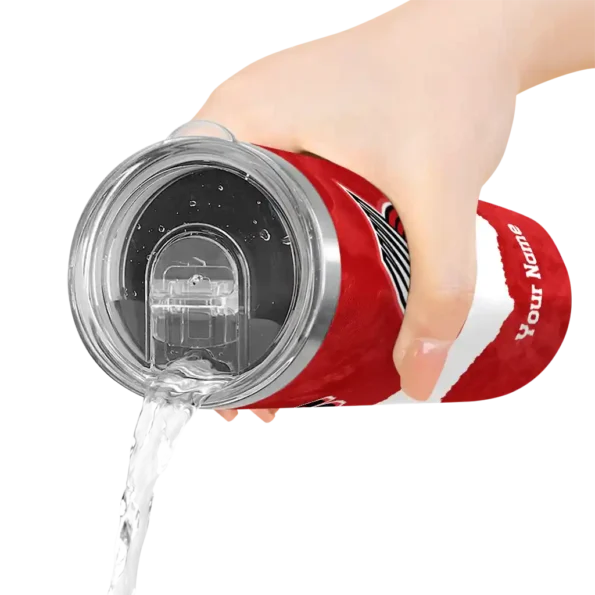 custom portland trail blazers torn band red white skinny tumbler latest model.webp