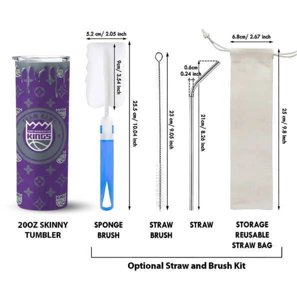 custom sacramento kings camo streak purple skinny tumbler new arrival.webp