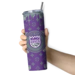 custom sacramento kings camo streak purple skinny tumbler best selling 1.webp