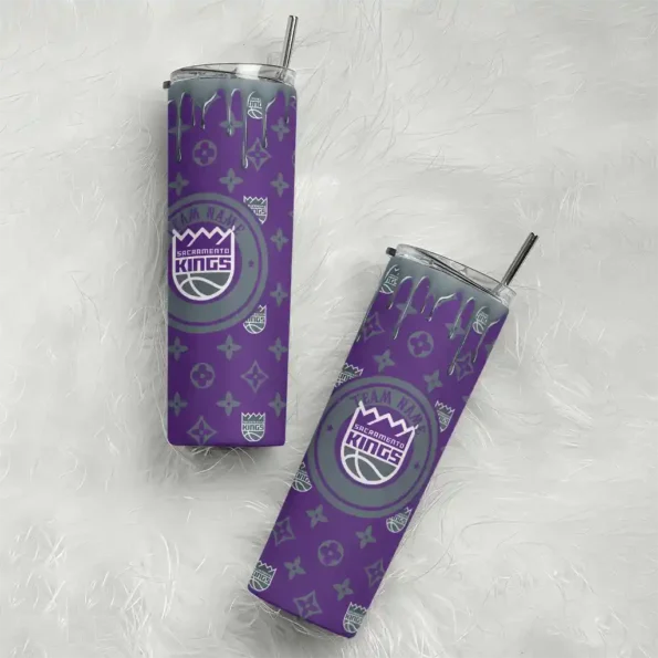 custom sacramento kings camo streak purple skinny tumbler top rated.webp