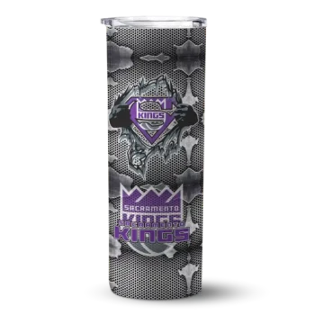 custom sacramento kings chevron v purple gray skinny tumbler best selling.webp
