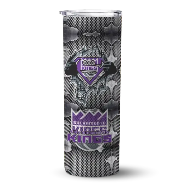 custom sacramento kings chevron v purple gray skinny tumbler best selling.webp