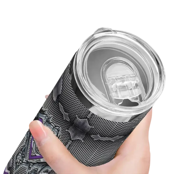 custom sacramento kings chevron v purple gray skinny tumbler high quality.webp
