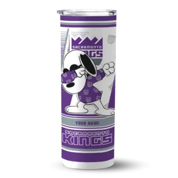 custom sacramento kings snoopy dog purple white skinny tumbler best selling.webp