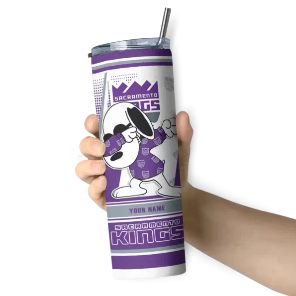 custom sacramento kings snoopy dog purple white skinny tumbler premium grade.webp
