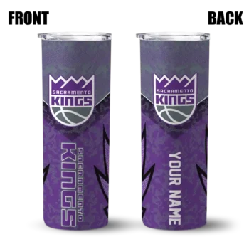 custom sacramento kings spiral burst print purple skinny tumbler fashion forward.webp