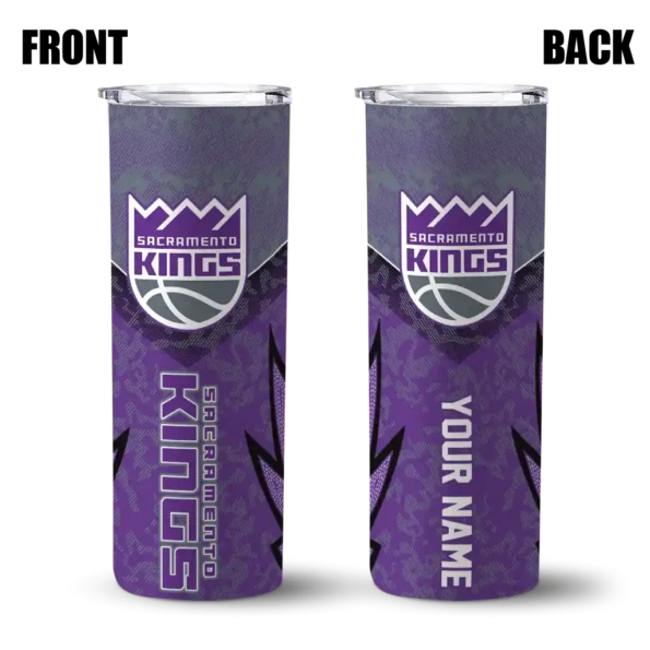 custom sacramento kings spiral burst print purple skinny tumbler fashion forward.webp