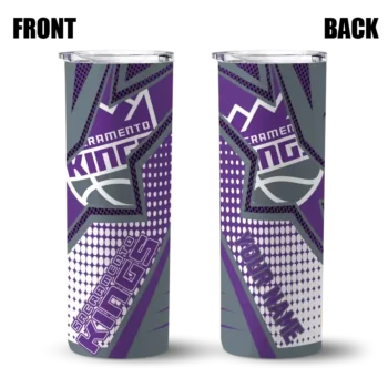 custom sacramento kings web stripes purple white skinny tumbler fashion forward.webp