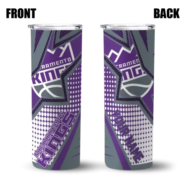 custom sacramento kings web stripes purple white skinny tumbler fashion forward.webp