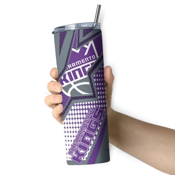 custom sacramento kings web stripes purple white skinny tumbler premium grade.webp