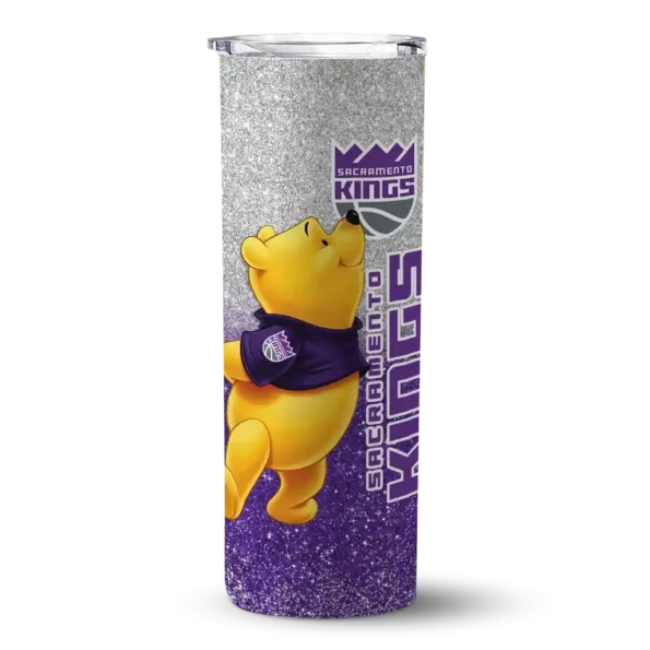 custom sacramento kings winnie the pooh purple gray skinny tumbler best selling.webp