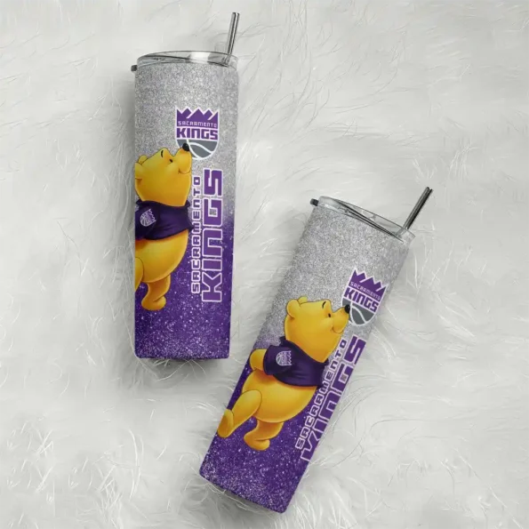 custom sacramento kings winnie the pooh purple gray skinny tumbler top rated.webp