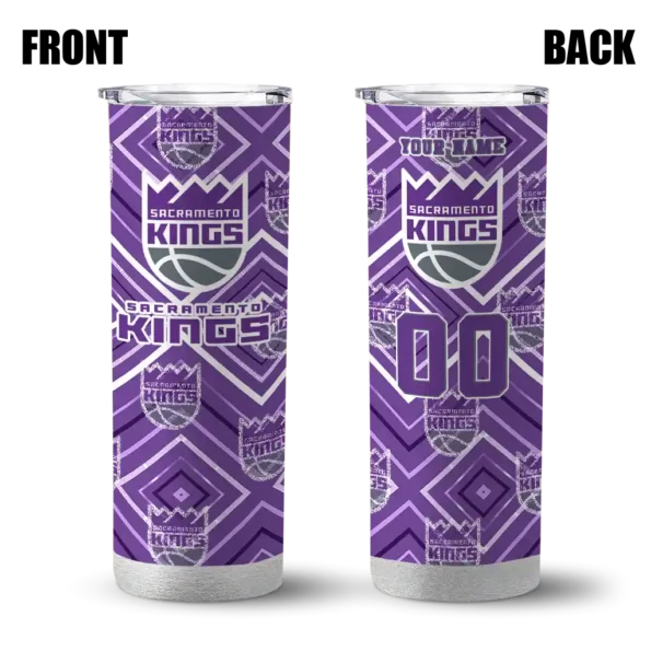 custom sacramento kings zipper leopard purple skinny tumbler fashion forward.webp