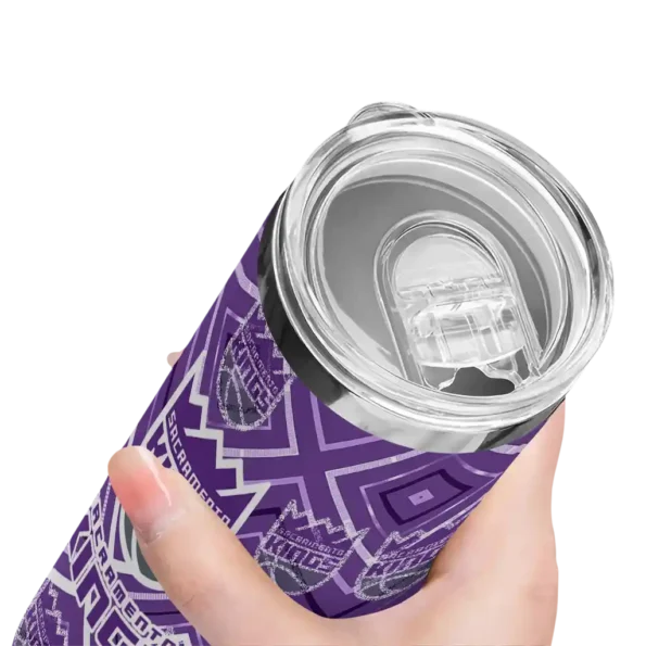 custom sacramento kings zipper leopard purple skinny tumbler high quality.webp