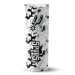 custom san antonio spurs claw marks silver white skinny tumbler best selling 1.webp