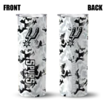 custom san antonio spurs claw marks silver white skinny tumbler best selling 1.webp