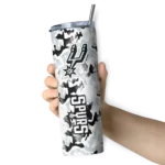 custom san antonio spurs claw marks silver white skinny tumbler best selling 1.webp