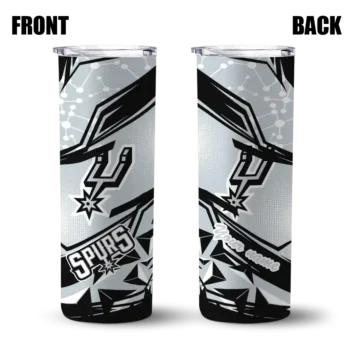 custom san antonio spurs helmet clash silver skinny tumbler fashion forward.webp