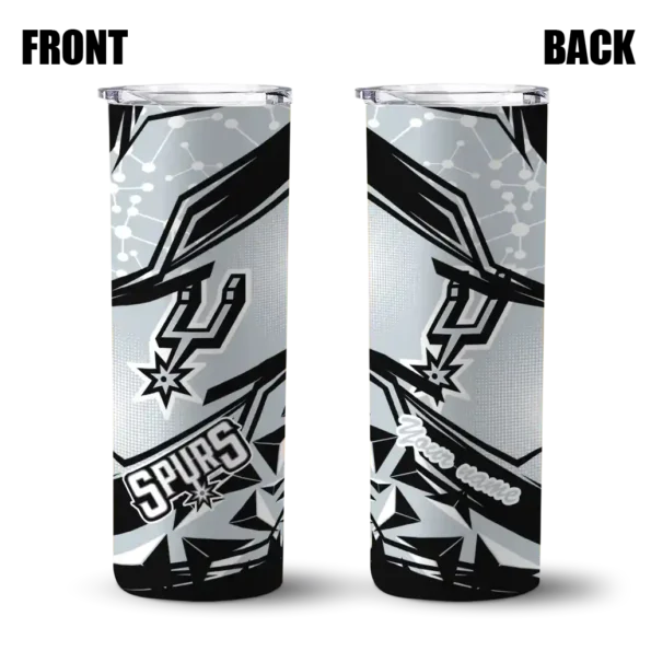 custom san antonio spurs helmet clash silver skinny tumbler fashion forward.webp