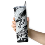 custom san antonio spurs helmet clash silver skinny tumbler best selling 1.webp