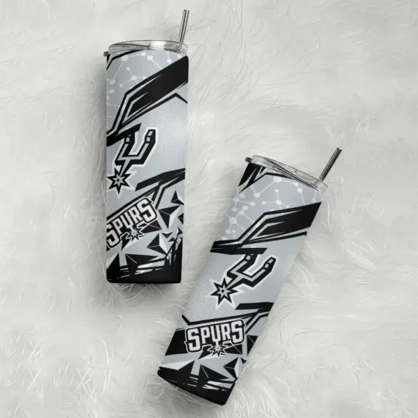 custom san antonio spurs helmet clash silver skinny tumbler top rated.webp