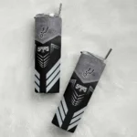 custom san antonio spurs hexagon honeycomb silver black skinny tumbler best selling 1.webp