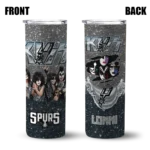 custom san antonio spurs kiss band black skinny tumbler best selling 1.webp