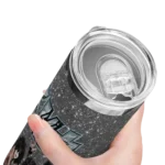 custom san antonio spurs kiss band black skinny tumbler best selling 1.webp