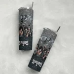 custom san antonio spurs kiss band black skinny tumbler best selling 1.webp