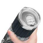 custom san antonio spurs sparkle drip silver skinny tumbler best selling 1.webp