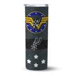 custom san antonio spurs star cluster silver skinny tumbler best selling 1.webp