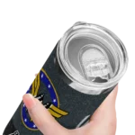 custom san antonio spurs star cluster silver skinny tumbler best selling 1.webp