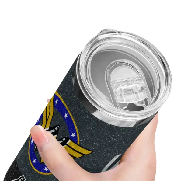 custom san antonio spurs star cluster silver skinny tumbler high quality.webp