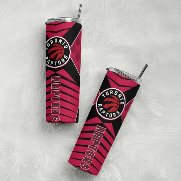 custom toronto raptors camo texture red skinny tumbler top rated.webp