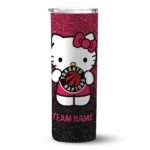 custom toronto raptors hello kitty red black skinny tumbler best selling 1.webp