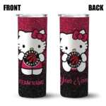 custom toronto raptors hello kitty red black skinny tumbler best selling 1.webp