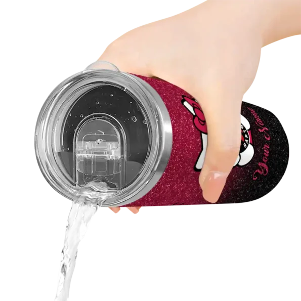 custom toronto raptors hello kitty red black skinny tumbler latest model.webp